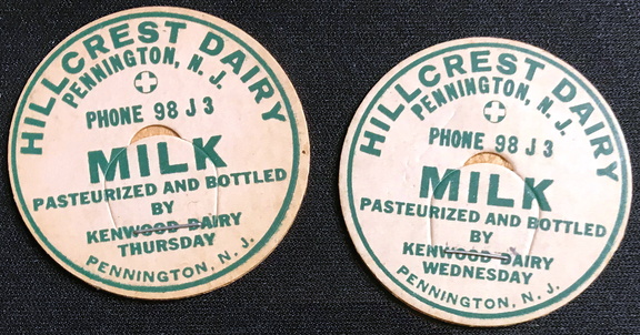 PennBoro-Hillcrest-Dairy-194x-Milk-Bottle-Caps-Kenwood-DD 1013