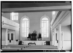 Broad West-046-1936-ph-Old School Baptist Church-Interior-HABS NJ 199