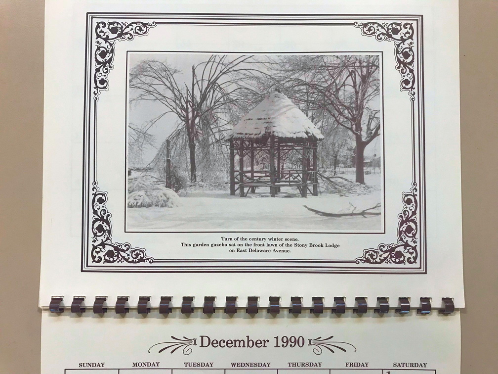 Delaware East-xxx-1900-ph-Stony Brook Lodge Gazebo Winter-HVHS Cal1990 12