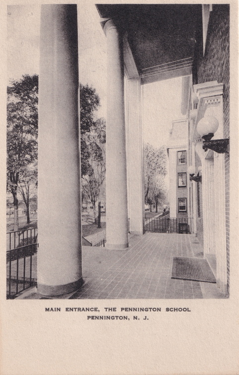 Delaware West-112-1937-pc-Penn Seminary Main Entrance-Albertype-SC 123