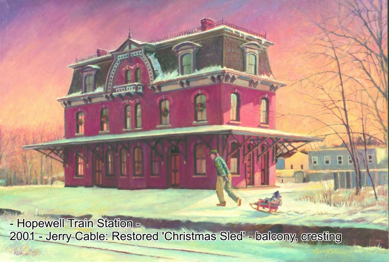 SL-ST2H-44-Hw-Station-Cable Jerry-2001-Christmas-Sled-Hopewell-Train-Station